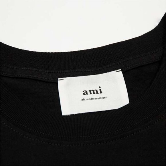 Ami 2023ss Classic Love Black Short Sleeve Tee - Picture 4 of 9